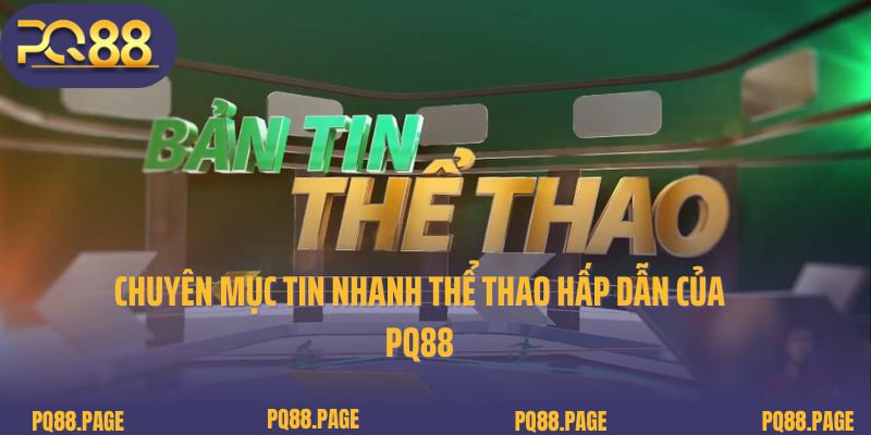 Chuyên mục tin nhanh thể thao hấp dẫn của PQ88